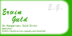 ervin guld business card